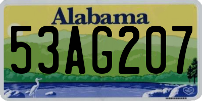 AL license plate 53AG207