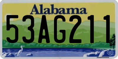 AL license plate 53AG211