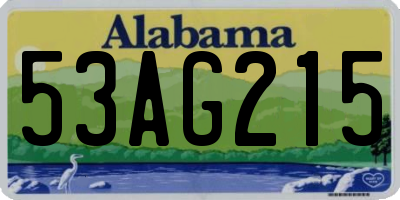 AL license plate 53AG215