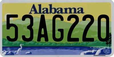 AL license plate 53AG220