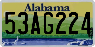 AL license plate 53AG224