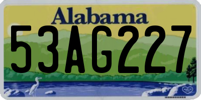 AL license plate 53AG227