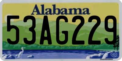 AL license plate 53AG229