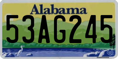AL license plate 53AG245