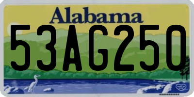 AL license plate 53AG250
