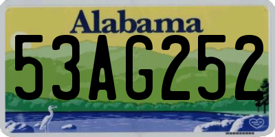 AL license plate 53AG252