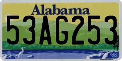 AL license plate 53AG253