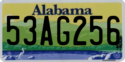AL license plate 53AG256