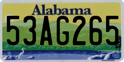 AL license plate 53AG265