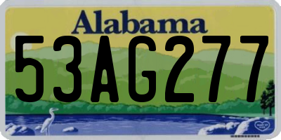 AL license plate 53AG277