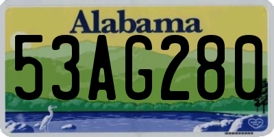 AL license plate 53AG280