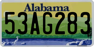 AL license plate 53AG283