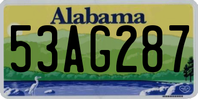 AL license plate 53AG287