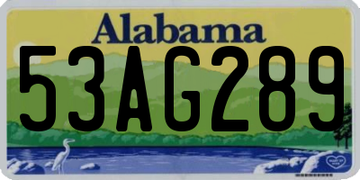 AL license plate 53AG289