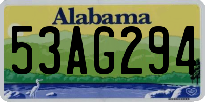 AL license plate 53AG294