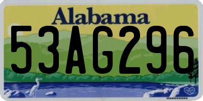 AL license plate 53AG296