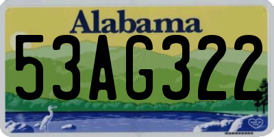 AL license plate 53AG322