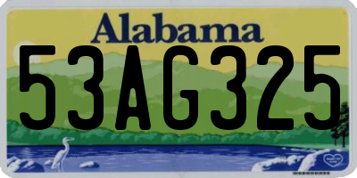 AL license plate 53AG325