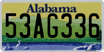 AL license plate 53AG336