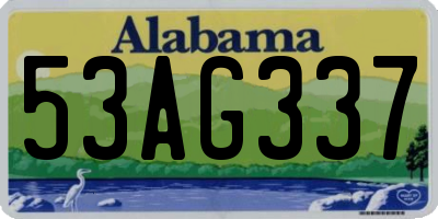 AL license plate 53AG337