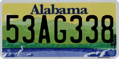 AL license plate 53AG338