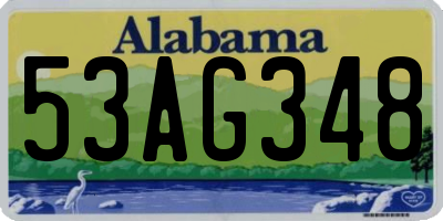 AL license plate 53AG348