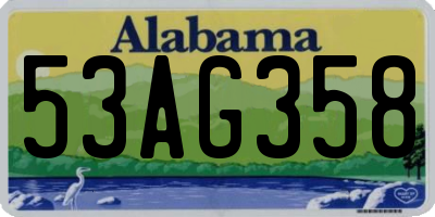 AL license plate 53AG358