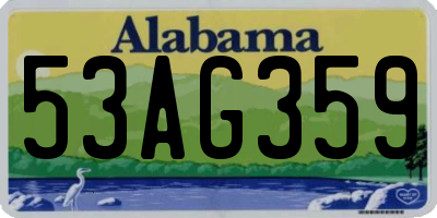 AL license plate 53AG359