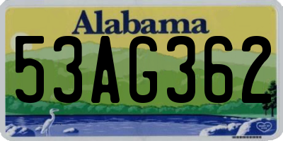 AL license plate 53AG362