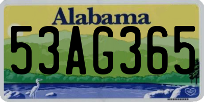 AL license plate 53AG365
