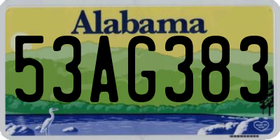 AL license plate 53AG383