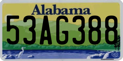 AL license plate 53AG388