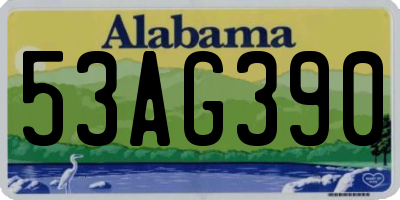 AL license plate 53AG390