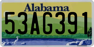 AL license plate 53AG391