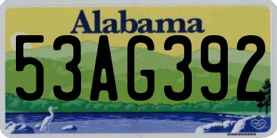 AL license plate 53AG392