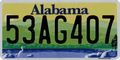 AL license plate 53AG407