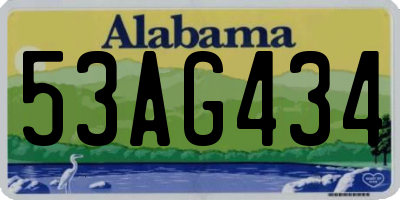 AL license plate 53AG434
