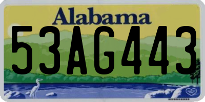AL license plate 53AG443