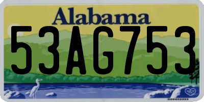 AL license plate 53AG753