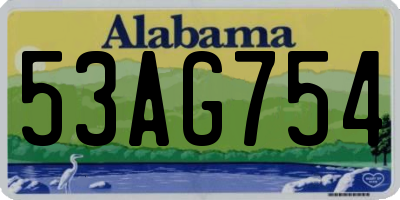 AL license plate 53AG754