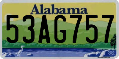 AL license plate 53AG757