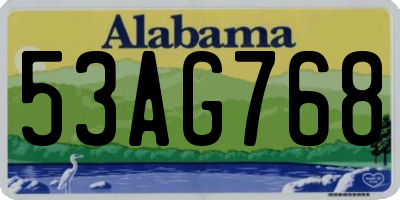 AL license plate 53AG768