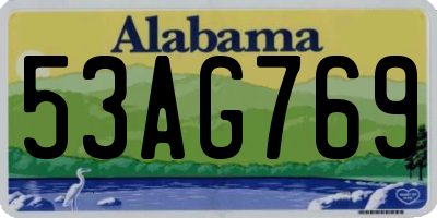AL license plate 53AG769