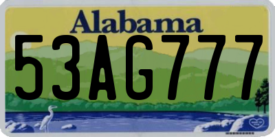 AL license plate 53AG777
