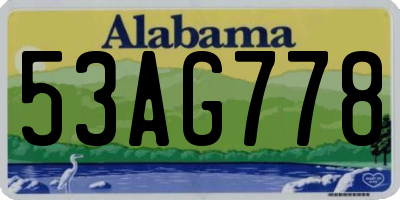 AL license plate 53AG778