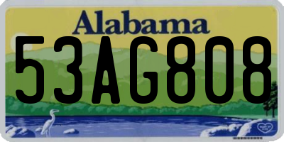 AL license plate 53AG808