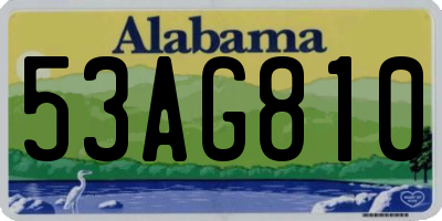 AL license plate 53AG810