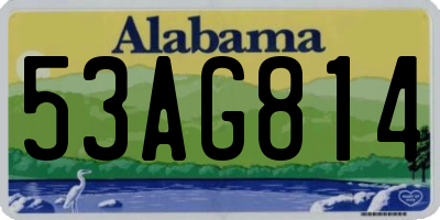 AL license plate 53AG814