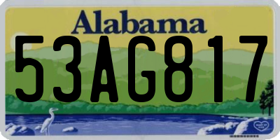 AL license plate 53AG817
