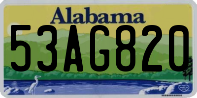 AL license plate 53AG820